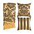 Kit Manta e Capas de Almofada em Tecido Jacquard Tradicional Preto e Dourado - Imagem 2