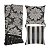 Kit Manta e Capas de Almofada em Tecido Jacquard Tradicional Preto e Cru - Imagem 2