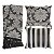 Kit Manta e Capas de Almofada em Tecido Jacquard Tradicional Preto e Cru - Imagem 1