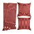 Kit Manta e Capas de Almofada em Tecido Jacquard Tradicional Vinho Marsala - Imagem 2