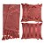 Kit Manta e Capas de Almofada em Tecido Jacquard Tradicional Vinho Marsala - Imagem 1