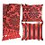 Kit Manta e Capas de Almofada em Tecido Jacquard Tradicional Vermelho e Preto - Imagem 1