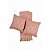 Kit Manta e Capas de Almofada em Tecido Jacquard Tradicional Losango Rosa Envelhecido e Dourado - Imagem 1