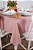 Toalha de Mesa Retangular em Oxford Rosa Envelhecido Rosé - Imagem 1