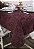 Toalha de Mesa Retangular em Tecido Jacquard Vinho Marsala Arabesco Tradicional - Imagem 1