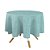 Toalha de Mesa Redonda em Tecido Jacquard Azul Tiffany Argolas Tradicional - Imagem 1