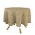Toalha de Mesa Redonda em Tecido Jacquard Dourado Argolas Tradicional - Imagem 1