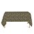 Toalha de Mesa Retangular em Tecido Jacquard Preto e Dourado Argolas Tradicional - Imagem 1