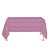 Toalha de Mesa Retangular em Tecido Jacquard Rosa Bebê Argolas Tradicional - Imagem 1