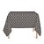 Toalha de Mesa Quadrada em Tecido Jacquard Cinza e Cru Geométrico Tradicional - Imagem 1