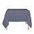 Toalha de Mesa Quadrada em Tecido Jacquard Preto Acinzentado e Prata Geométrico Tradicional - Imagem 1