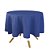 Toalha de Mesa Redonda em Tecido Jacquard Azul Royal Geométrico Tradicional - Imagem 1