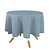 Toalha de Mesa Redonda em Tecido Jacquard Azul Tiffany e Rosa Geométrico Tradicional - Imagem 1