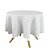 Toalha de Mesa Redonda em Tecido Jacquard Branco Geométrico Tradicional - Imagem 1