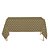 Toalha de Mesa Retangular em Tecido Jacquard Preto e Dourado Geométrico Tradicional - Imagem 1