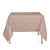 Toalha de Mesa Quadrada em Tecido Jacquard Dourado e Rosa Envelhecido Liso Tradicional - Imagem 1