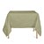 Toalha de Mesa Quadrada em Tecido Jacquard Dourado e Turquesa Liso - Imagem 1