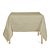 Toalha de Mesa Quadrada em Tecido Jacquard Marrom e Bege Liso Tradicional - Imagem 2