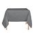 Toalha de Mesa Quadrada em Tecido Jacquard Prata e Preto Liso Tradicional - Imagem 2