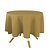 Toalha de Mesa Redonda em Tecido Jacquard Dourado e Preto Liso Tradicional - Imagem 1