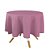 Toalha de Mesa Redonda em Tecido Jacquard Rosa Bebê Liso Tradicional - Imagem 1