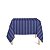 Toalha de Mesa Quadrada em Tecido Jacquard Azul Marinho Listrado Tradicional - Imagem 1