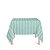 Toalha de Mesa Quadrada em Tecido Jacquard Azul Tiffany Listrado Tradicional - Imagem 1