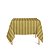 Toalha de Mesa Quadrada em Tecido Jacquard Dourado Ouro Vibrante Listrado Tradicional - Imagem 1