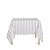 Toalha de Mesa Quadrada em Tecido Jacquard Off-White Listrado Tradicional - Imagem 1