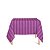 Toalha de Mesa Quadrada em Tecido Jacquard Pink Listrado Tradicional - Imagem 1