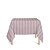 Toalha de Mesa Quadrada em Tecido Jacquard Rosa Envelhecido Listrado Tradicional - Imagem 1