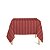 Toalha de Mesa Quadrada em Tecido Jacquard Vermelho Listrado Tradicional - Imagem 1