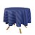 Toalha de Mesa Redonda em Tecido Jacquard Azul Royal Listrado Tradicional - Imagem 1