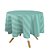 Toalha de Mesa Redonda em Tecido Jacquard Azul Tiffany Listrado Tradicional - Imagem 1