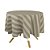 Toalha de Mesa Redonda em Tecido Jacquard Bege Escuro (Fendi) Listrado Tradicional - Imagem 1