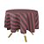 Toalha de Mesa Redonda em Tecido Jacquard Marrom e Vermelho Listrado Tradicional - Imagem 1