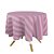 Toalha de Mesa Redonda em Tecido Jacquard Rosa Bebê Listrado Tradicional - Imagem 1