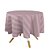 Toalha de Mesa Redonda em Tecido Jacquard Rosa Envelhecido Listrado Tradicional - Imagem 1