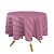 Toalha de Mesa Redonda em Tecido Jacquard Rosa Pink Chiclete Listrado Tradicional - Imagem 1