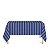 Toalha de Mesa Retangular em Tecido Jacquard Azul Escuro Listrado Tradicional - Imagem 1