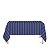 Toalha de Mesa Retangular em Tecido Jacquard Azul Marinho Listrado Tradicional - Imagem 1