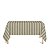 Toalha de Mesa Retangular em Tecido Jacquard Bege Escuro (Fendi) Listrado Tradicional - Imagem 1