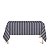 Toalha de Mesa Retangular em Tecido Jacquard Cinza Chumbo Listrado Tradicional - Imagem 1