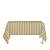 Toalha de Mesa Retangular em Tecido Jacquard Dourado Listrado Tradicional - Imagem 1