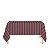 Toalha de Mesa Retangular em Tecido Jacquard Marrom e Vermelho Listrado Tradicional - Imagem 1