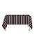 Toalha de Mesa Retangular em Tecido Jacquard Marrom Listrado Tradicional - Imagem 1