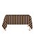 Toalha de Mesa Retangular em Tecido Jacquard Marsala e Bege Listrado Tradicional - Imagem 1