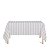 Toalha de Mesa Retangular em Tecido Jacquard Off-White Listrado Tradicional - Imagem 1