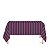 Toalha de Mesa Retangular em Tecido Jacquard Pink e Preto Listrado Tradicional - Imagem 1