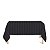 Toalha de Mesa Retangular em Tecido Jacquard Preto Listrado Tradicional - Imagem 1